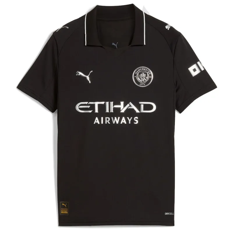 Manchester City 2025/26 Away Kids' Jersey - Black