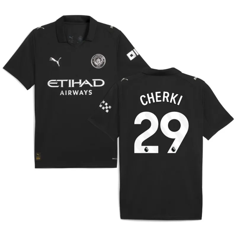 Maillot à l'extérieur de Cherki pour le Manchester City 2025/26 - Noir