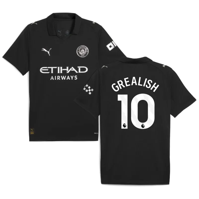 Manchester City GREALISH 2025/26 Auswärtstrikot - Schwarz