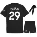 Manchester City Cherki 2025/26 Auswärts-Kinder-Trikot-Set - Schwarz