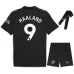 Manchester City HAALAND 2025/26 Auswärts-Kinder-Trikot-Set - Schwarz