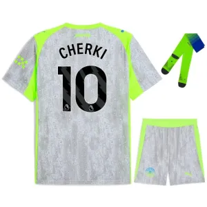 Manchester City CHERKI 2025/26 Third Kids Kit - Grey