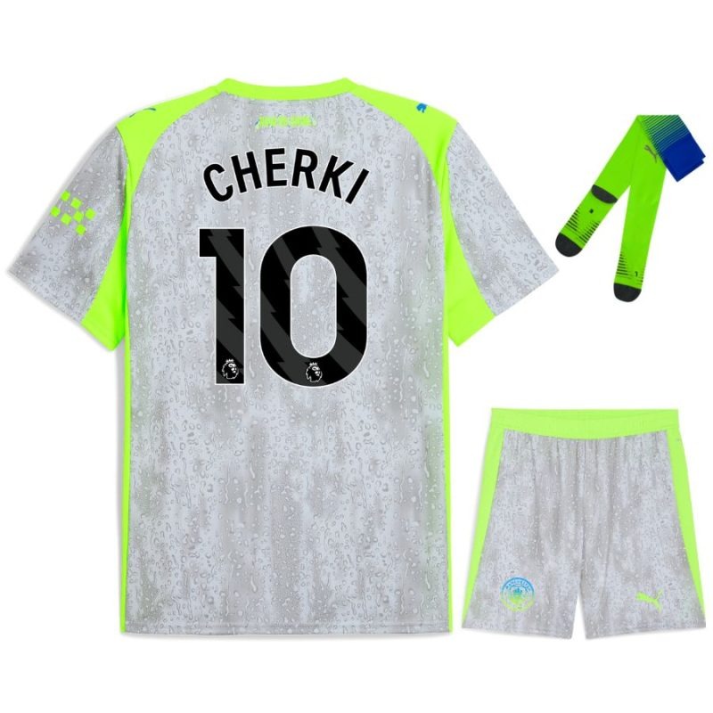 Manchester City CHERKI 2025/26 Drittes Kinder-Set - Grau
