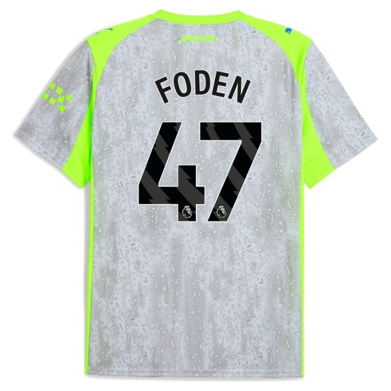 Manchester City FODEN 2025/26 Drittes Kinder-Set - Grau