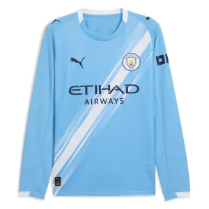 Manchester City 2025/26 Home Long Sleeve Jersey - Blue