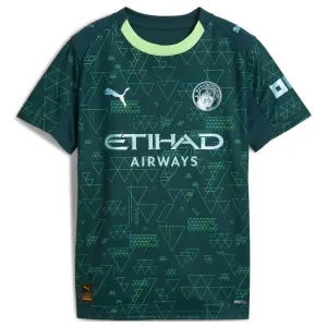 Manchester City 2025/26 Fourth Kids Jersey - Green