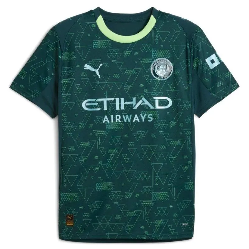 Manchester City 2025/26 Cuarto conjunto infantil - Verde