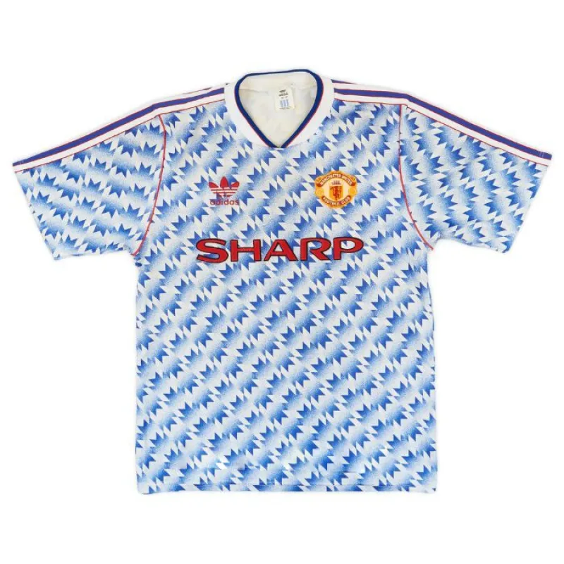 Manchester United 1990 1992 Camiseta retro visitante - Azul