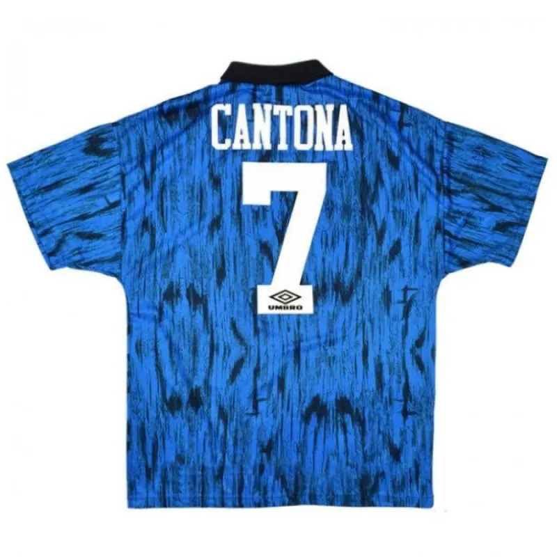 Manchester United CANTONA 1992/93 Retro-Auswärtstrikot - Blau