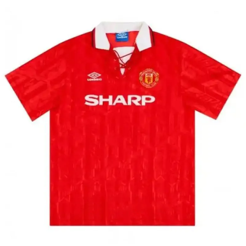 Manchester United 1992 1994 Maillot domicile rétro - Rouge