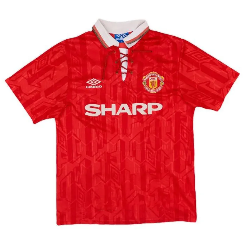 Manchester United CANTONA 1992 1994 Maillot domicile rétro - Rouge