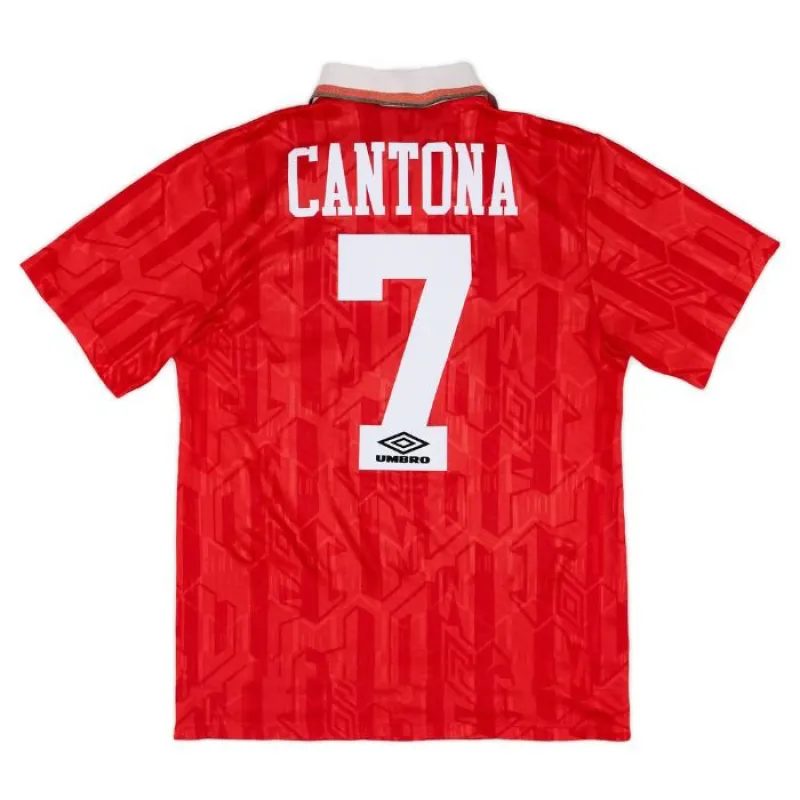 Manchester United CANTONA 1992 1994 Maillot domicile rétro - Rouge