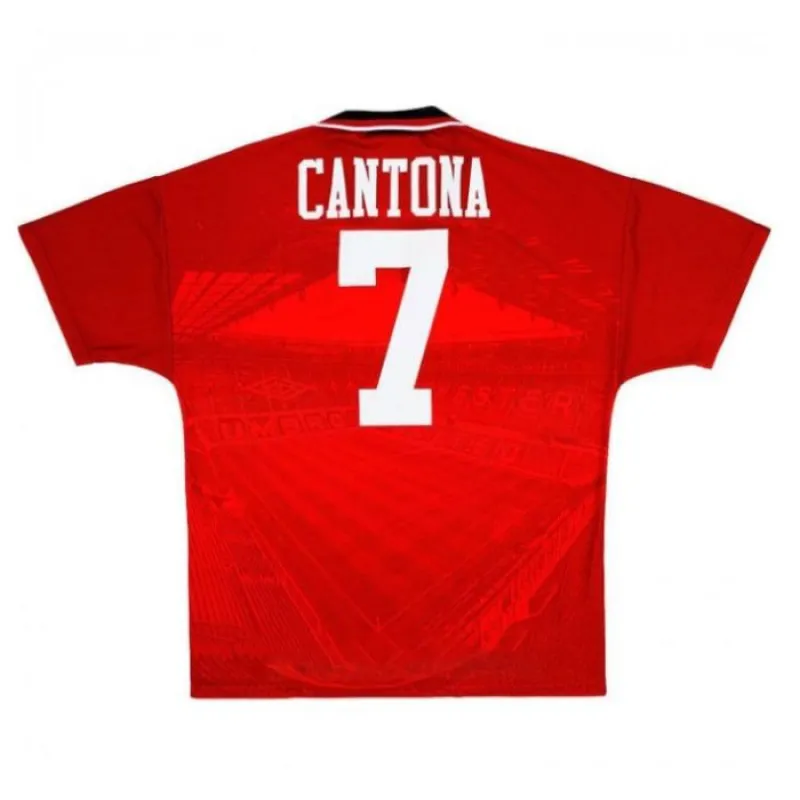 Manchester United CANTONA 1994 1996 Maillot domicile rétro - Rouge