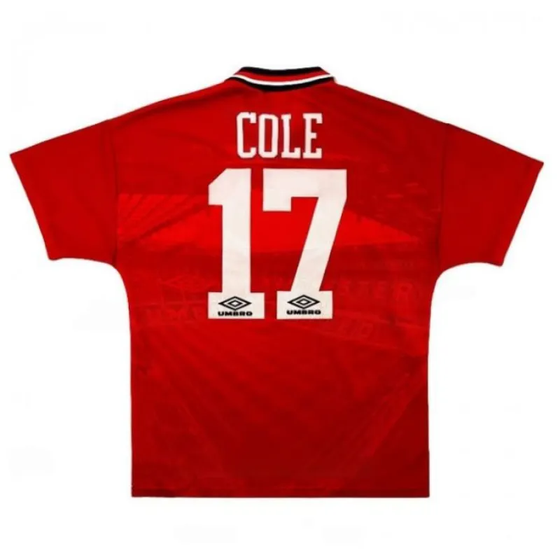 Manchester United COLE 1994 1996 Camiseta retro local - Roja