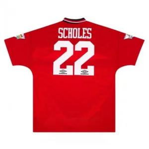 Manchester United SCHOLES 1994 1996 Retro-Heimtrikot - Rot