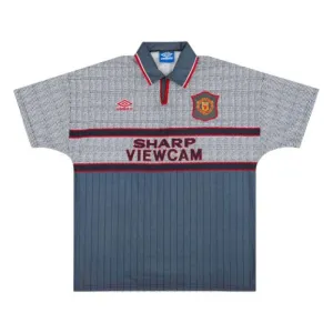 Manchester United Retro-Auswärtstrikot 1995-1996 - Grau
