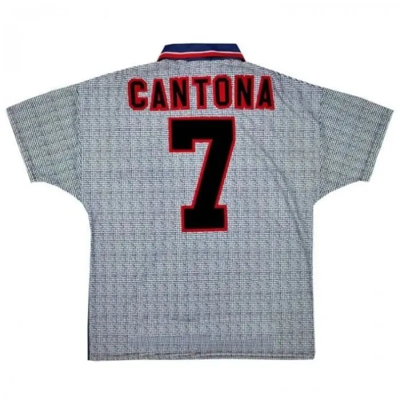 Maillot Extérieur Rétro Manchester United CANTONA 1995-1996 - Gris
