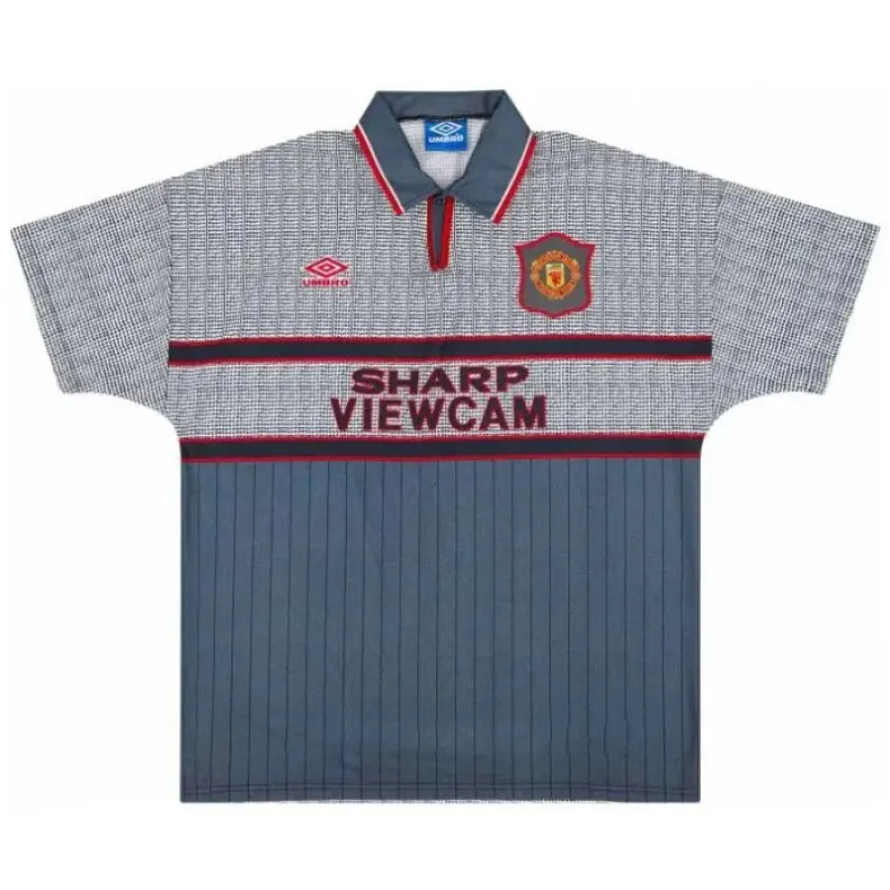 Manchester United Retro-Auswärtstrikot COLE 1995-1996 - Grau