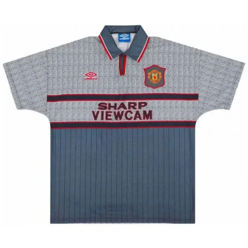 Manchester United Retro-Auswärtstrikot SCHOLES 1995-1996 - Grau