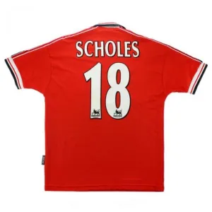 Manchester United SCHOLES 1998 2000 Retro-Heimtrikot - Rot
