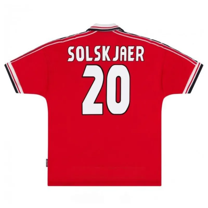 Manchester United SOLSKJAER 1998 2000 Retro-Heimtrikot - Rot