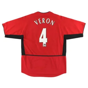 Manchester United VERON 2002 2004 Retro-Heimtrikot - Rot