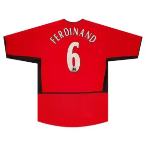 Manchester United FERDINAND 2002 2004 Retro-Heimtrikot - Rot