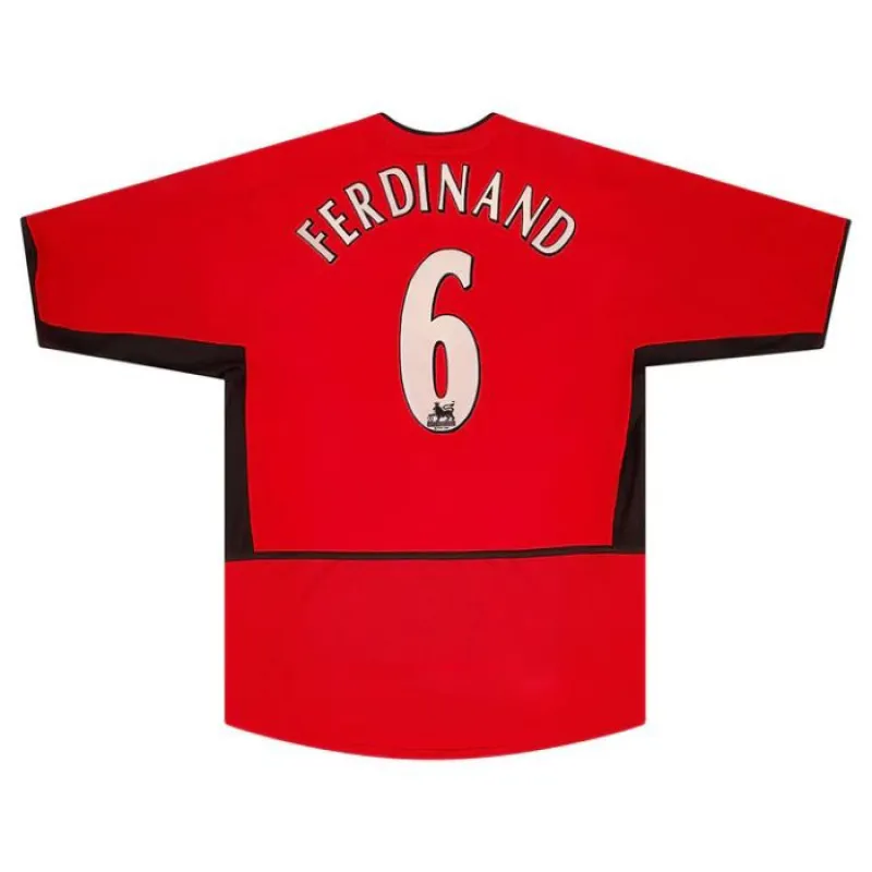 Manchester United FERDINAND 2002 2004 Retro-Heimtrikot - Rot