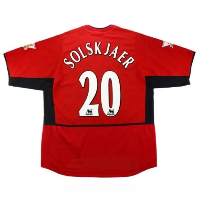Manchester United SOLSKJAER 2002 2004 Camiseta retro local - Roja