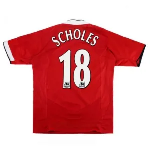 Manchester United SCHOLES 2004 2006 Retro-Heimtrikot - Rot