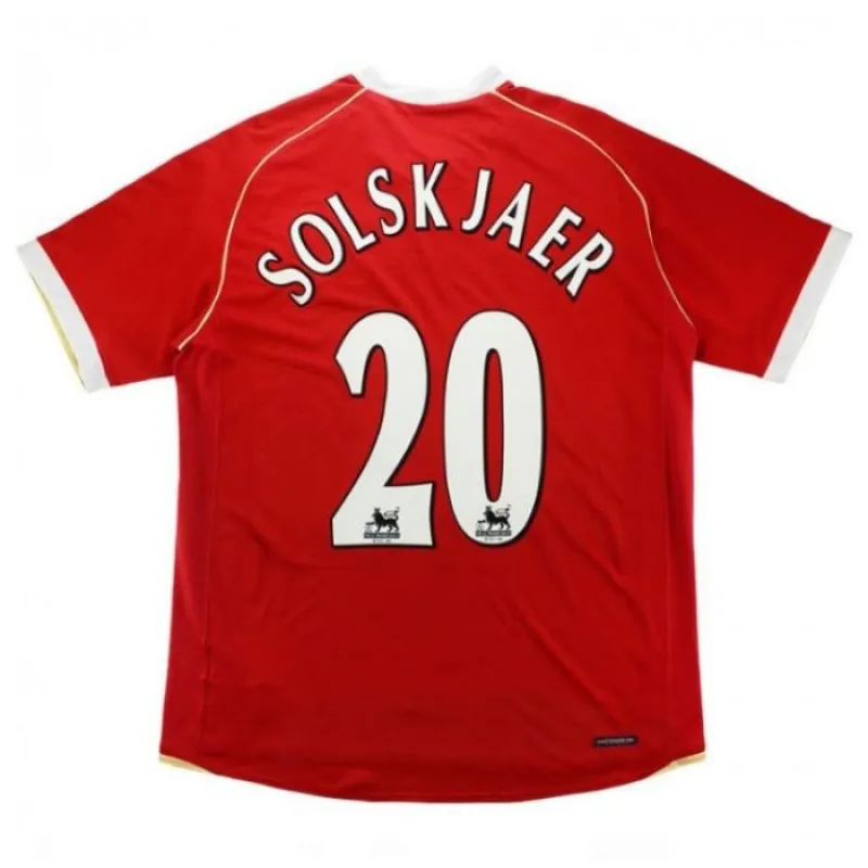 Manchester United SOLSKJAER 2006/07 Camiseta retro local - Roja
