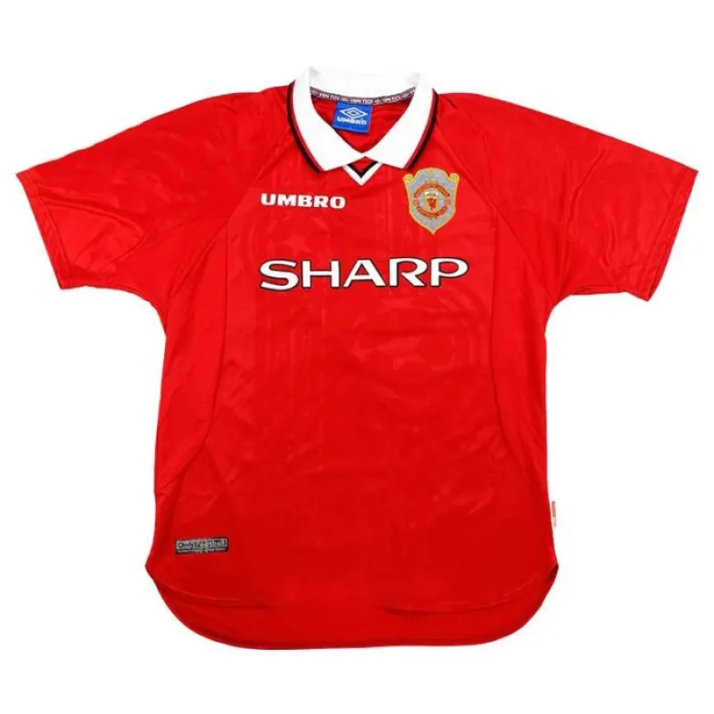 Manchester United SOLSKJAER 1997 2000 Maillot domicile rétro - Rouge