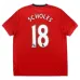 Manchester United SCHOLES 2009/10 Camiseta retro local - Roja