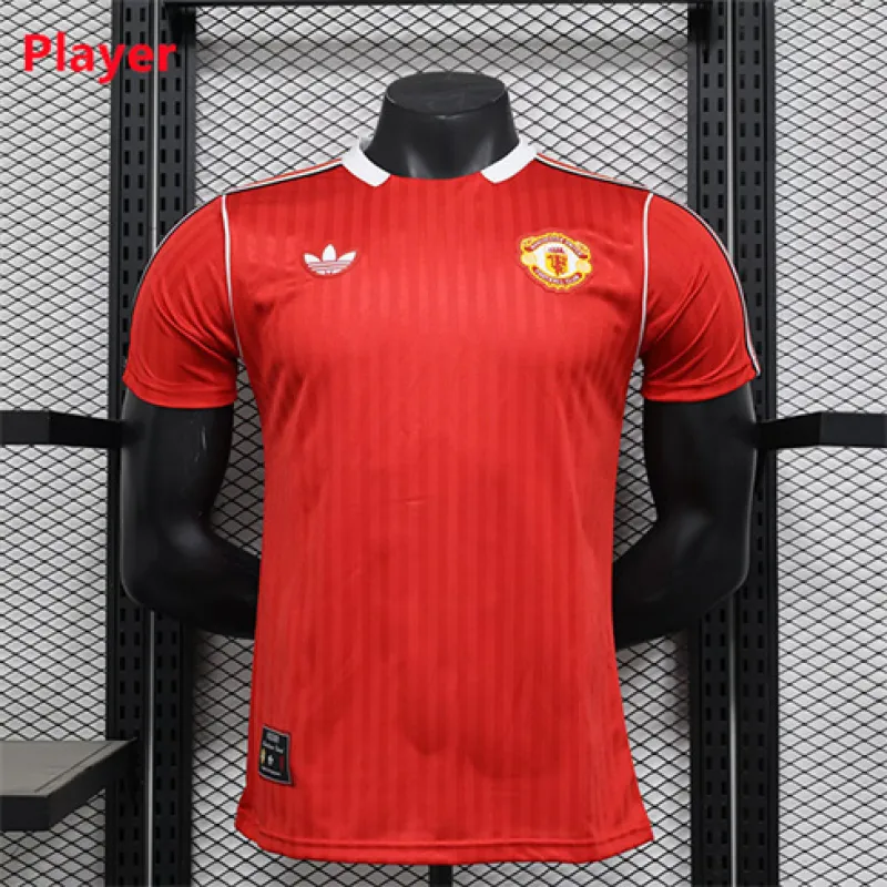 Manchester United 2024/25 Spieler-Trainings-Trikot - Schwarz/Rot