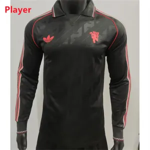Manchester United 2024/25 Spieler-Sonderausgabe Langärmel-Trikot - Schwarz