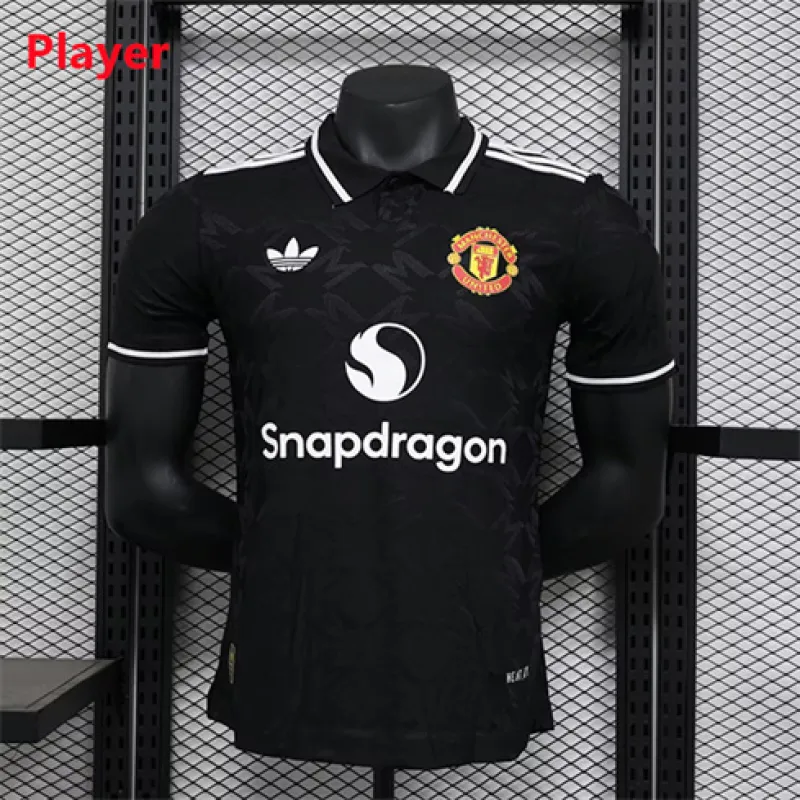 Manchester United 2024/25 Spieler-Sonderausgabe-Trikot - Schwarz