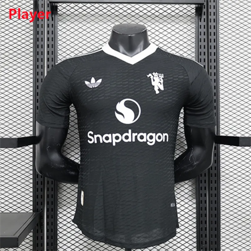 Manchester United 2024/25 Spielerausgabe Torwart-Trikot - Schwarz