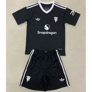 Manchester United Kinder-Torwart-Trikot + Shorts 2024/25 - Schwarz