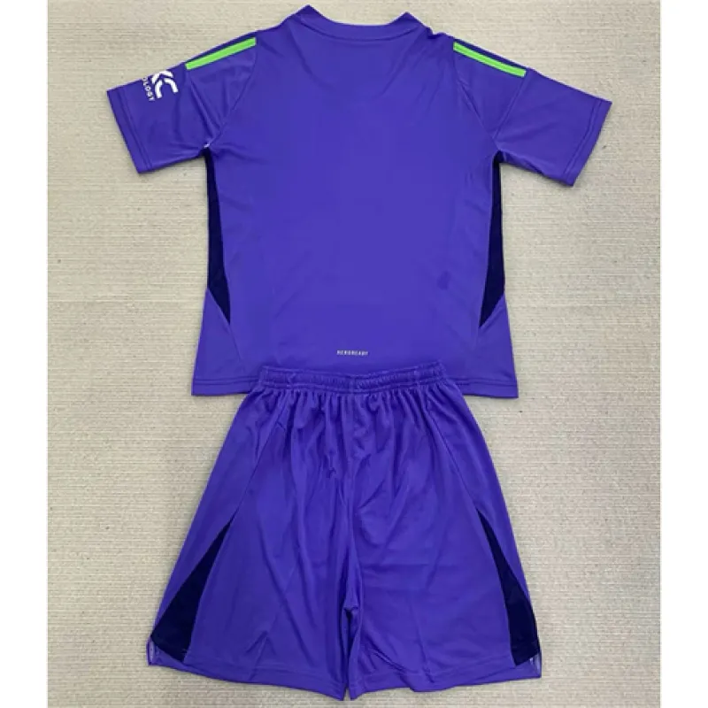 Manchester United Kids' Goalkeeper Jersey + Shorts 2024/25 - Purple