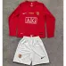 Manchester United Kinder - Langarm - Retro - Trikot + Shorts 2007/08 Heimspiel - Rot