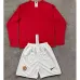 Manchester United Kinder - Langarm - Retro - Trikot + Shorts 2007/08 Heimspiel - Rot