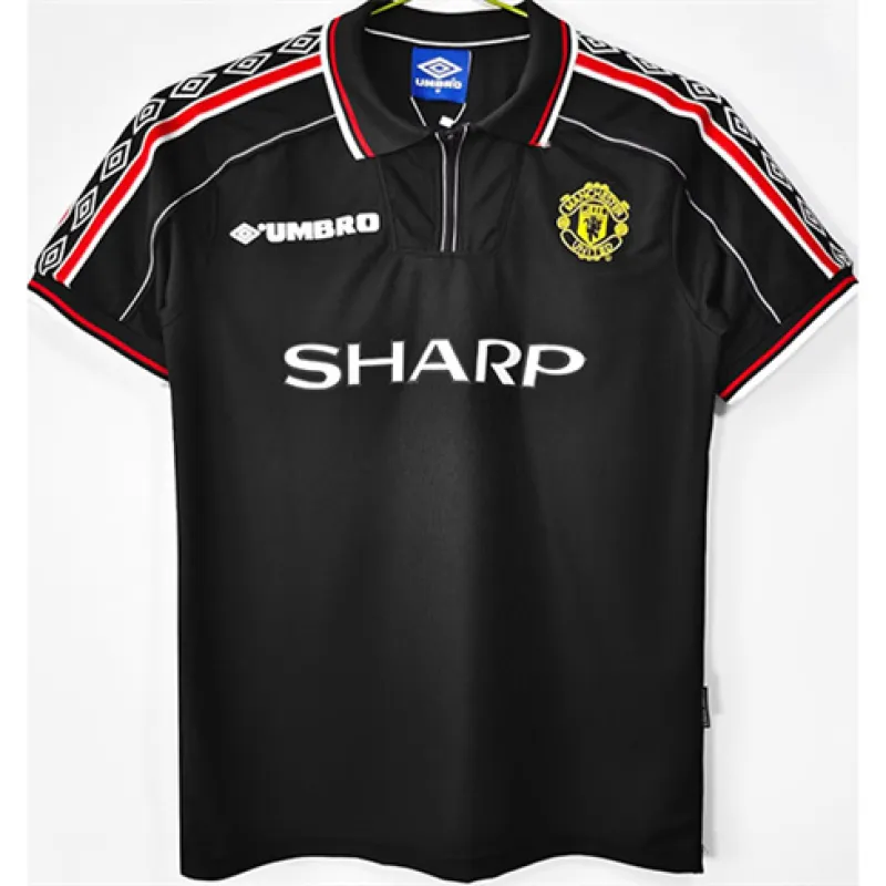 Maillot rétro de Manchester United 1998/99 - Noir