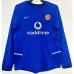 Manchester United 2002/03 Langarm - Retro - Drittes Trikot - Blau