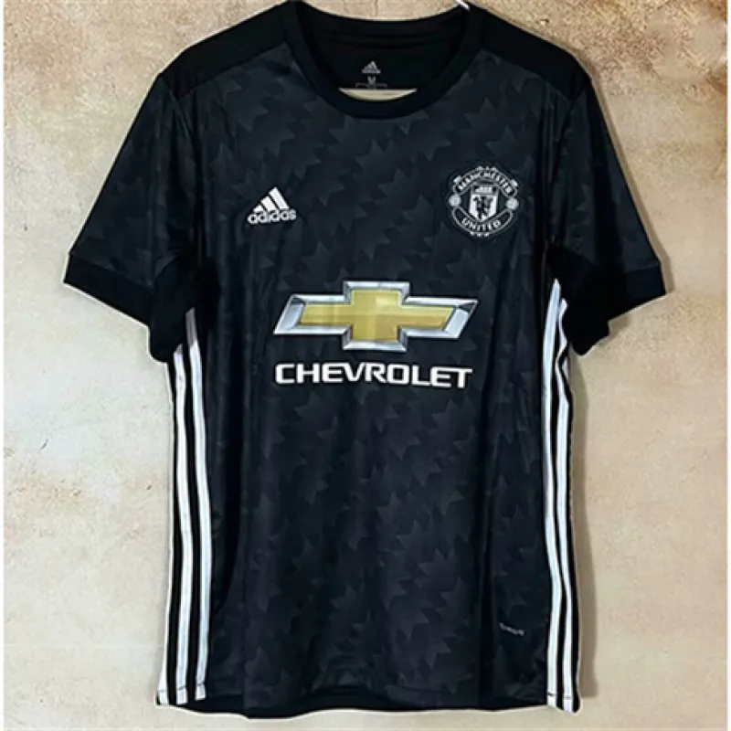 Manchester United 2017/18 Retro - Auswärts - Trikot - Schwarz