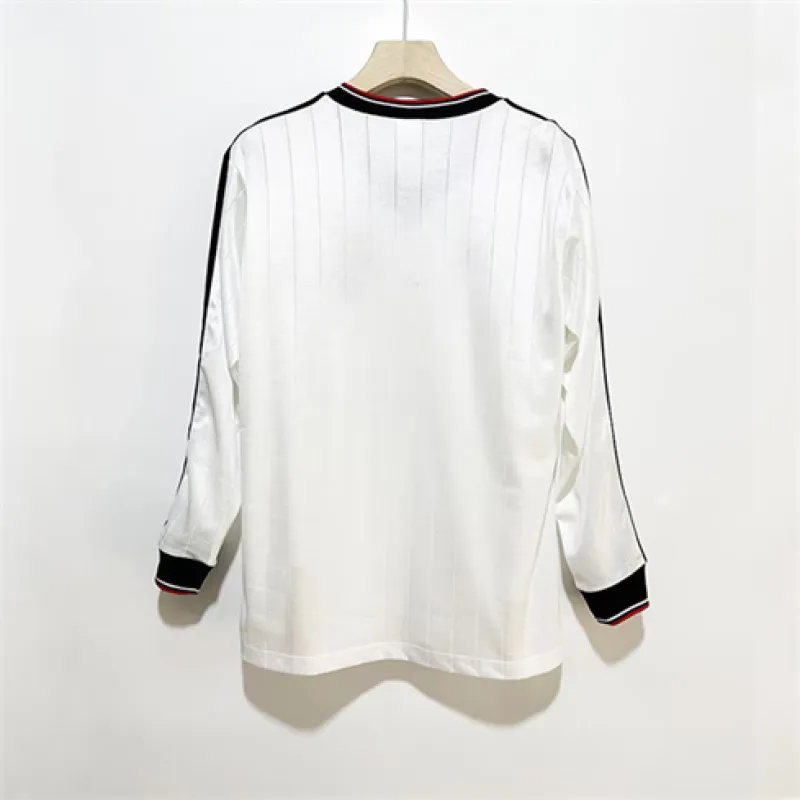 Manchester United 1982/83 Retro - Auswärts - Langarm - Trikot - Weiß