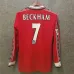 David Beckham's 1998 - 99 Manchester United Retro - Heim - Langarm - Trikot - Rot