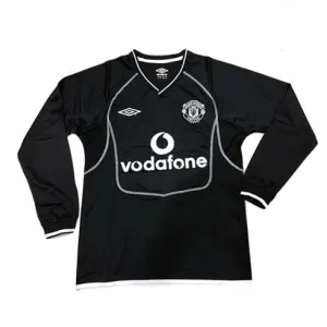 Manchester United 2000 - 02 Retro - Auswärts - Langarm - Trikot - Schwarz