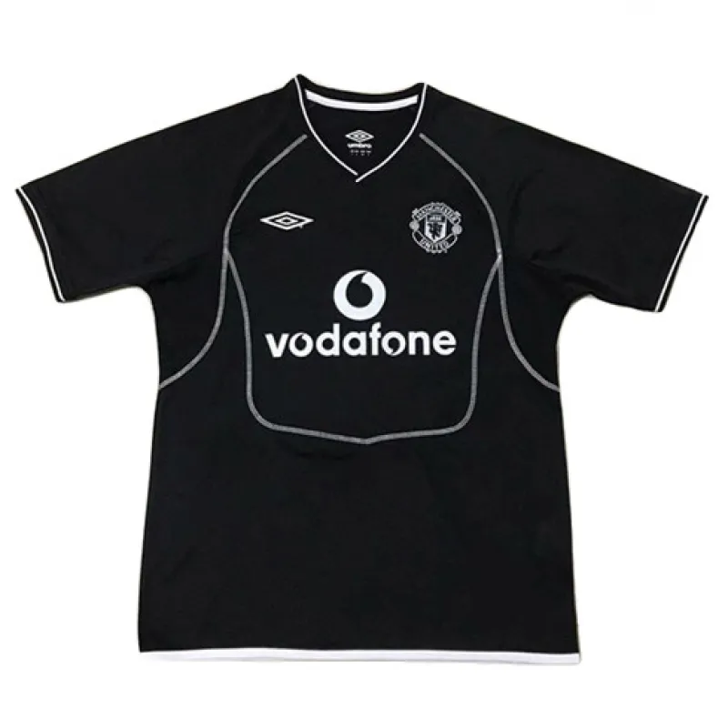 Maillot rétro d'extérieur de Manchester United 2000 - 02 - Noir