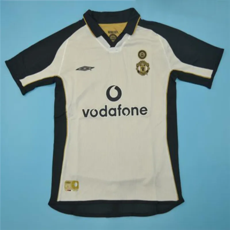 Troisième maillot rétro de Manchester United 2001/02 - Blanc