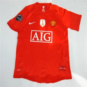 Manchester United 2007/08 UEFA Champions League Final Retro Jersey - Red